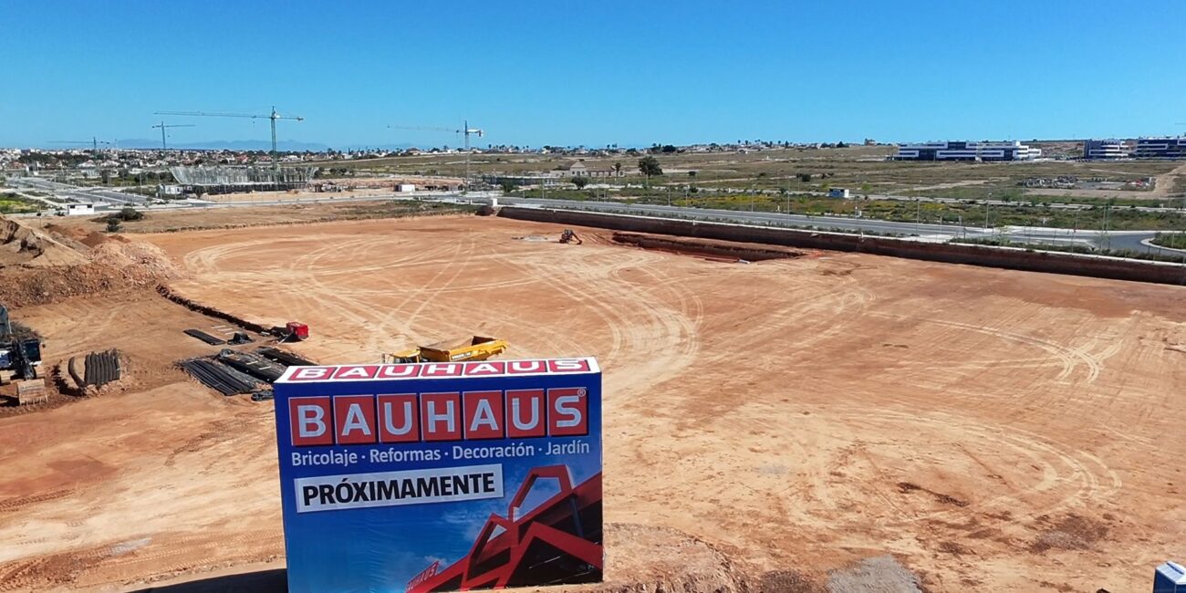 Drone footage of Bauhaus Torrevieja