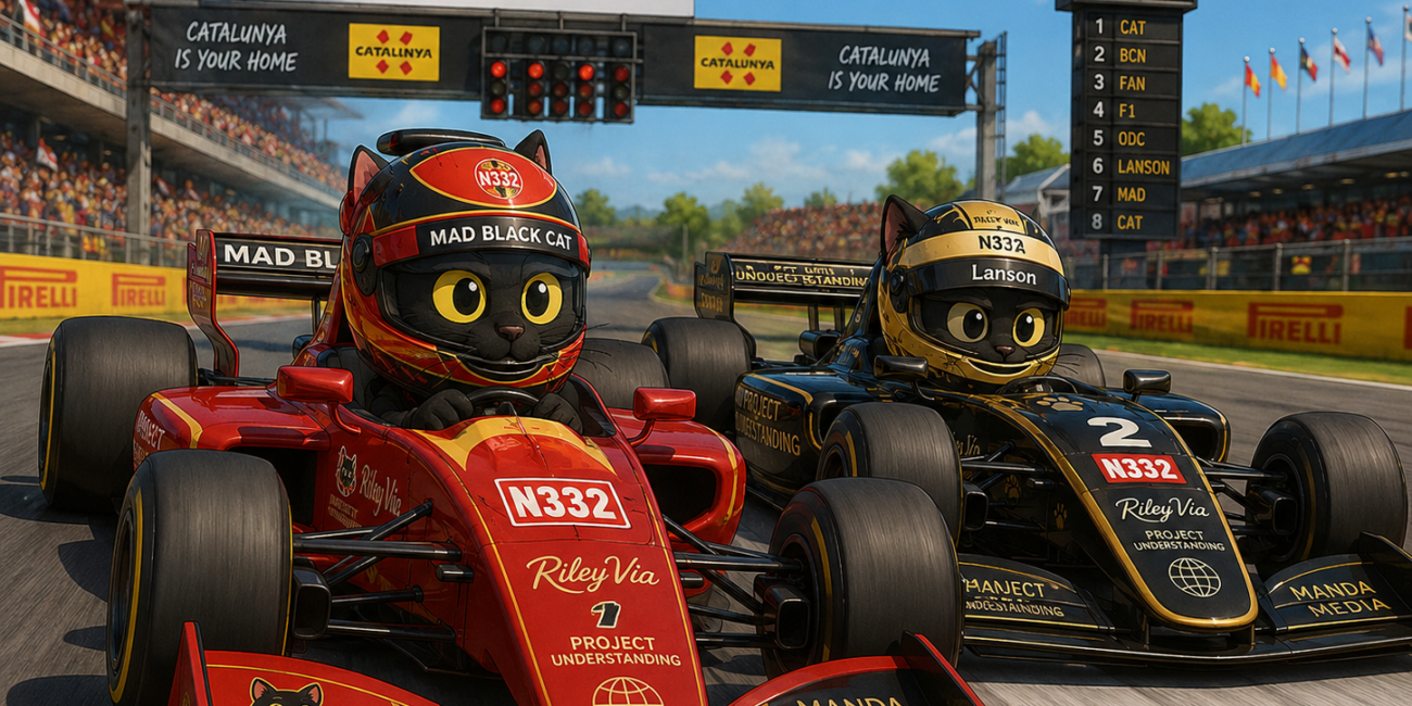 ODC and Lanson from Mad Black Cat at the Formula One in Barcelona