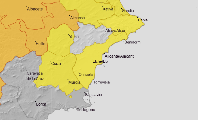Heat warning issued for Alicante province with temperatures set to pass 36 degrees